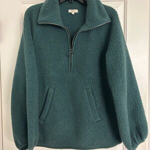 Madewell Green Polar-Tec Fleece w/ Half-Zip